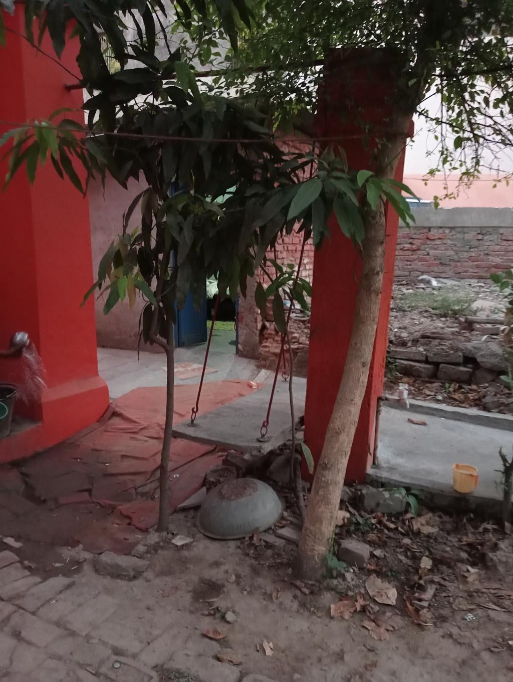 Swing on which he used to sit